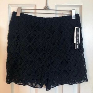 NWT - DESIGN LAB LORD & TAYLOR Black Lace Shorts